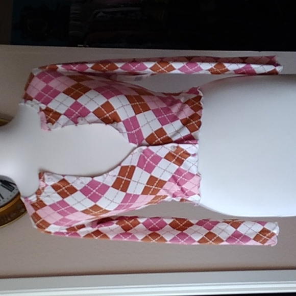 originality. Tops - Sale! Y2K Argyle Cardigan Crop Top, XS